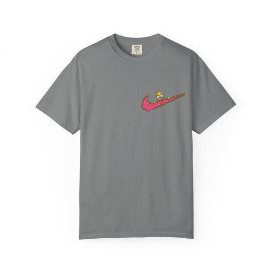 Vintage Skate Swoosh Tee — Cartoon Skateboard Logo T-Shirt