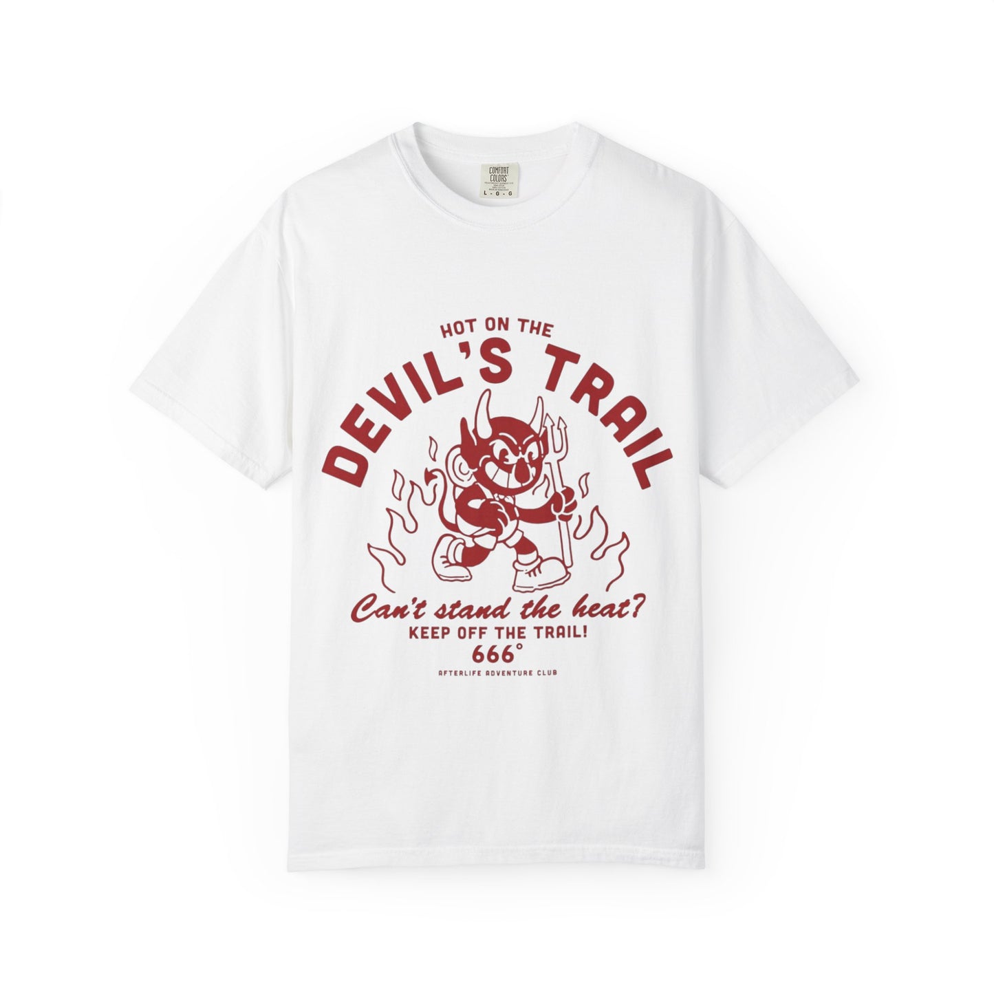 Devil's Trail Graphic T-Shirt — 'Hot on the Devil's Trail' Vintage Devil Tee