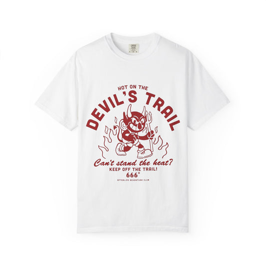 Devil's Trail Graphic T-Shirt — 'Hot on the Devil's Trail' Vintage Devil Tee