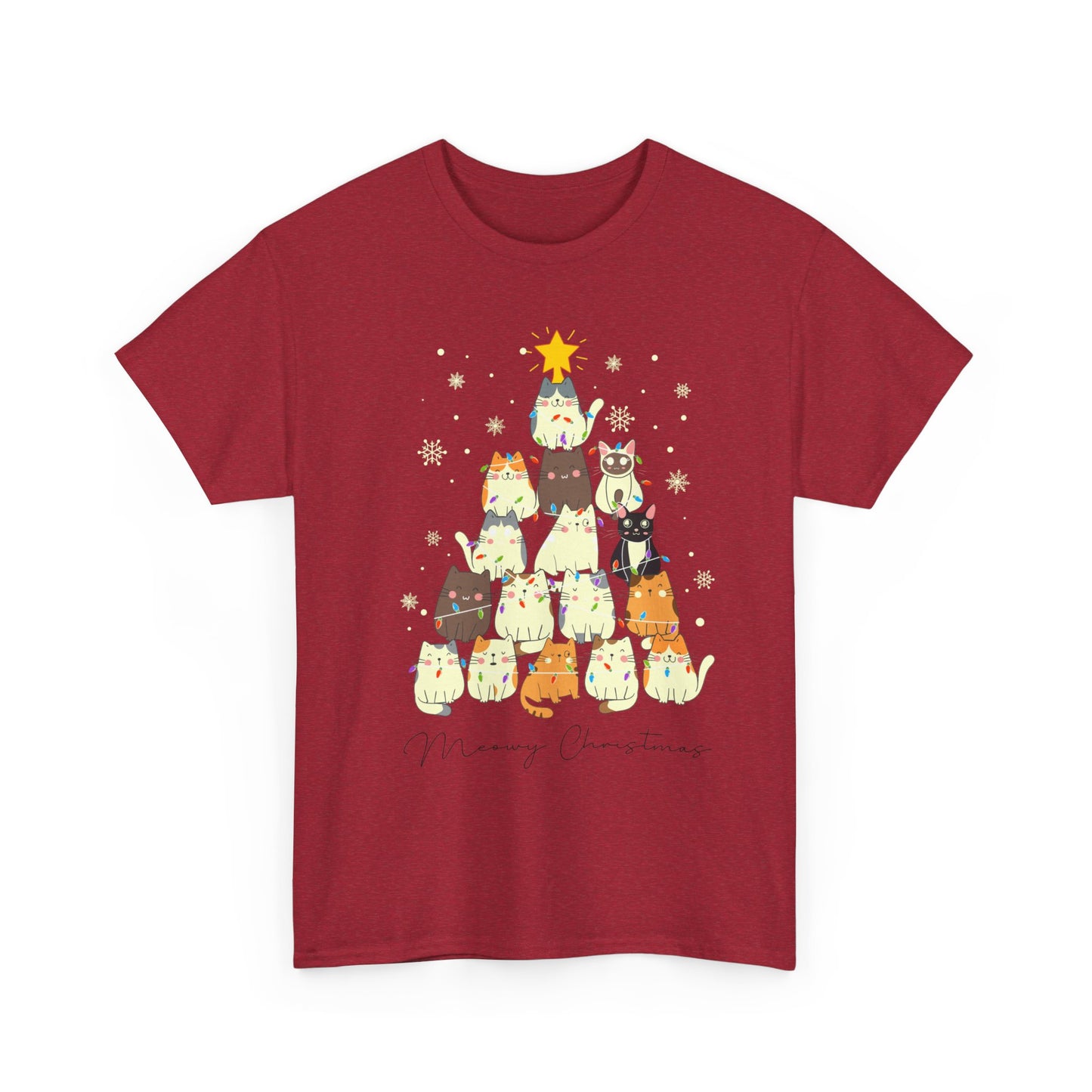 Cat Tee - Meowy Christmas Unisex Tee