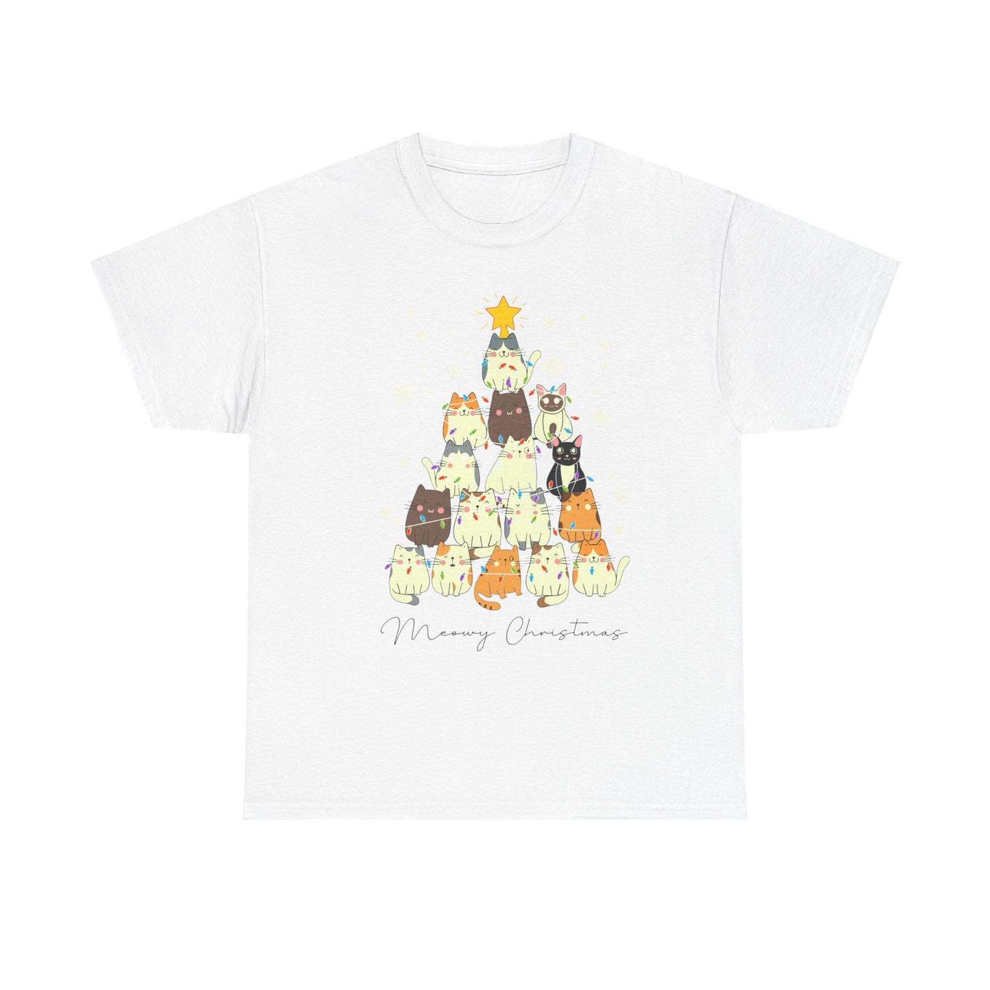Cat Tee - Meowy Christmas Unisex Tee