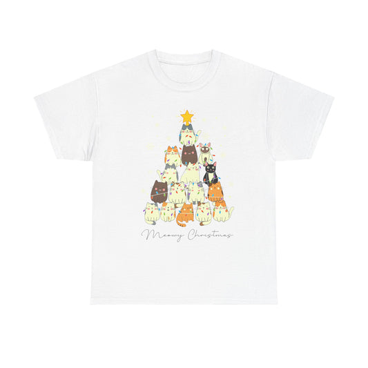 Cat Tee - Meowy Christmas Unisex Tee