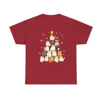 Cat Tee - Meowy Christmas Unisex Tee