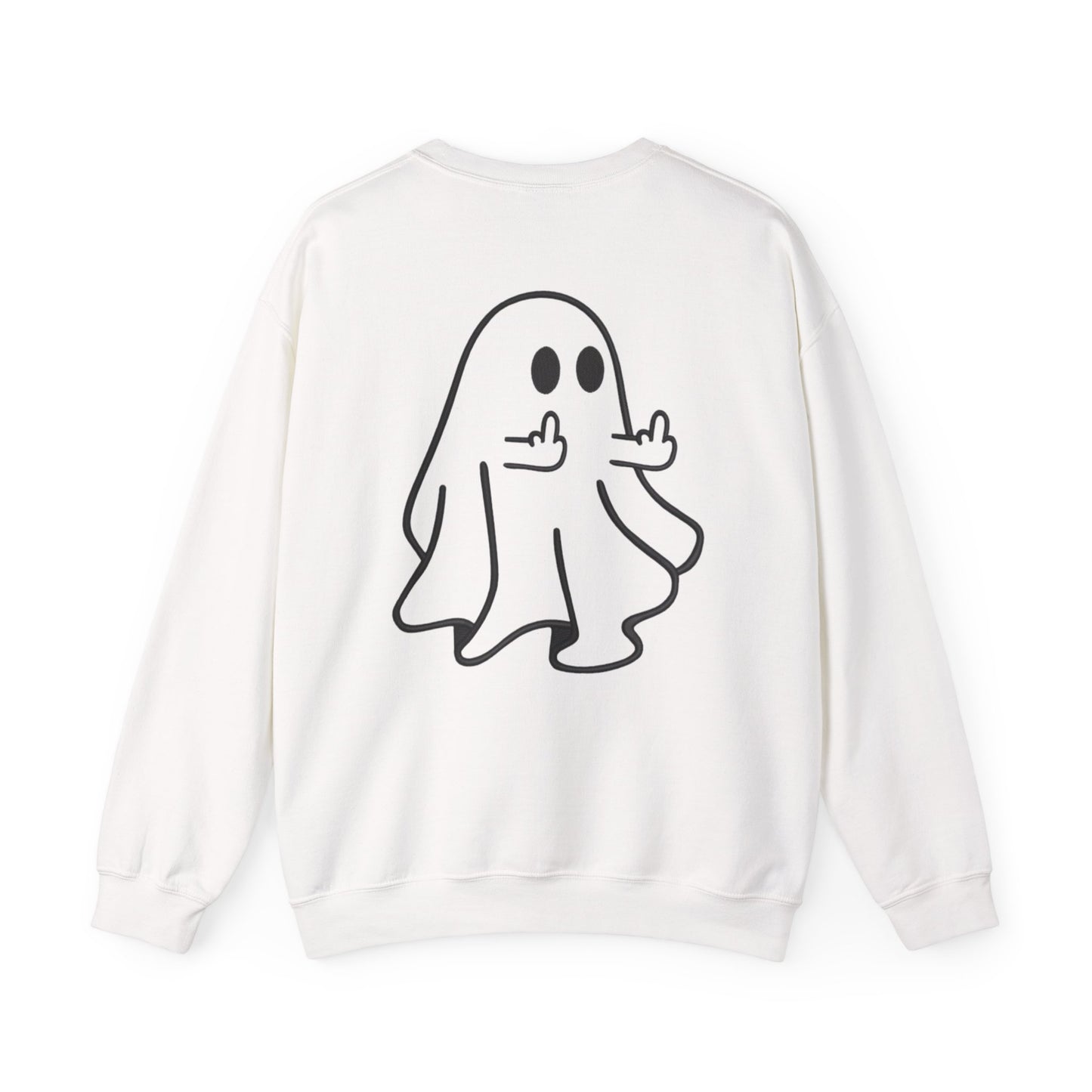 Middle-Finger Ghost Crewneck Sweatshirt