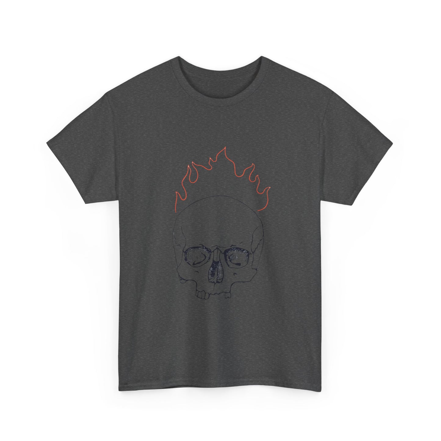 Skull on Fire Cotton Tee