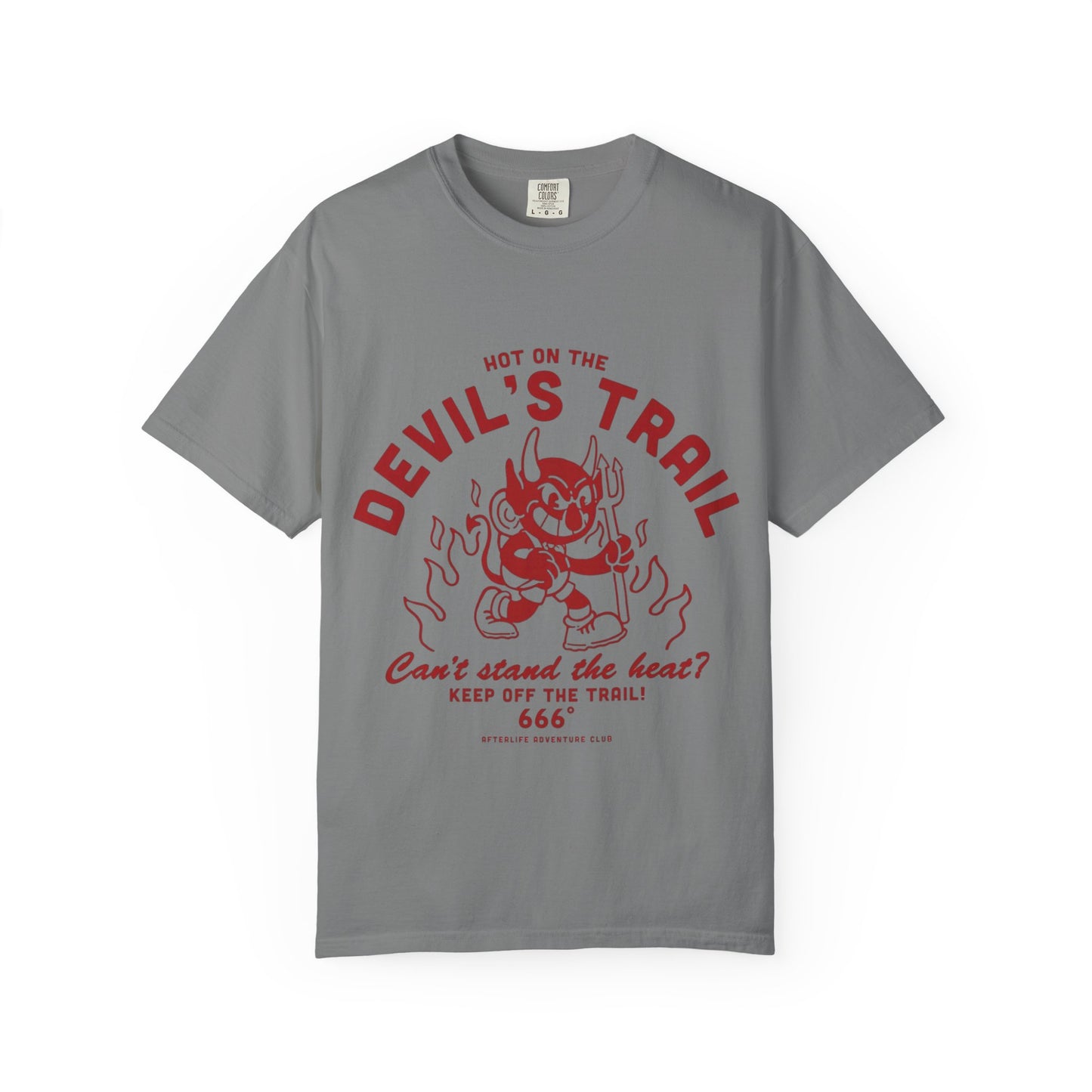 Devil's Trail Graphic T-Shirt — 'Hot on the Devil's Trail' Vintage Devil Tee