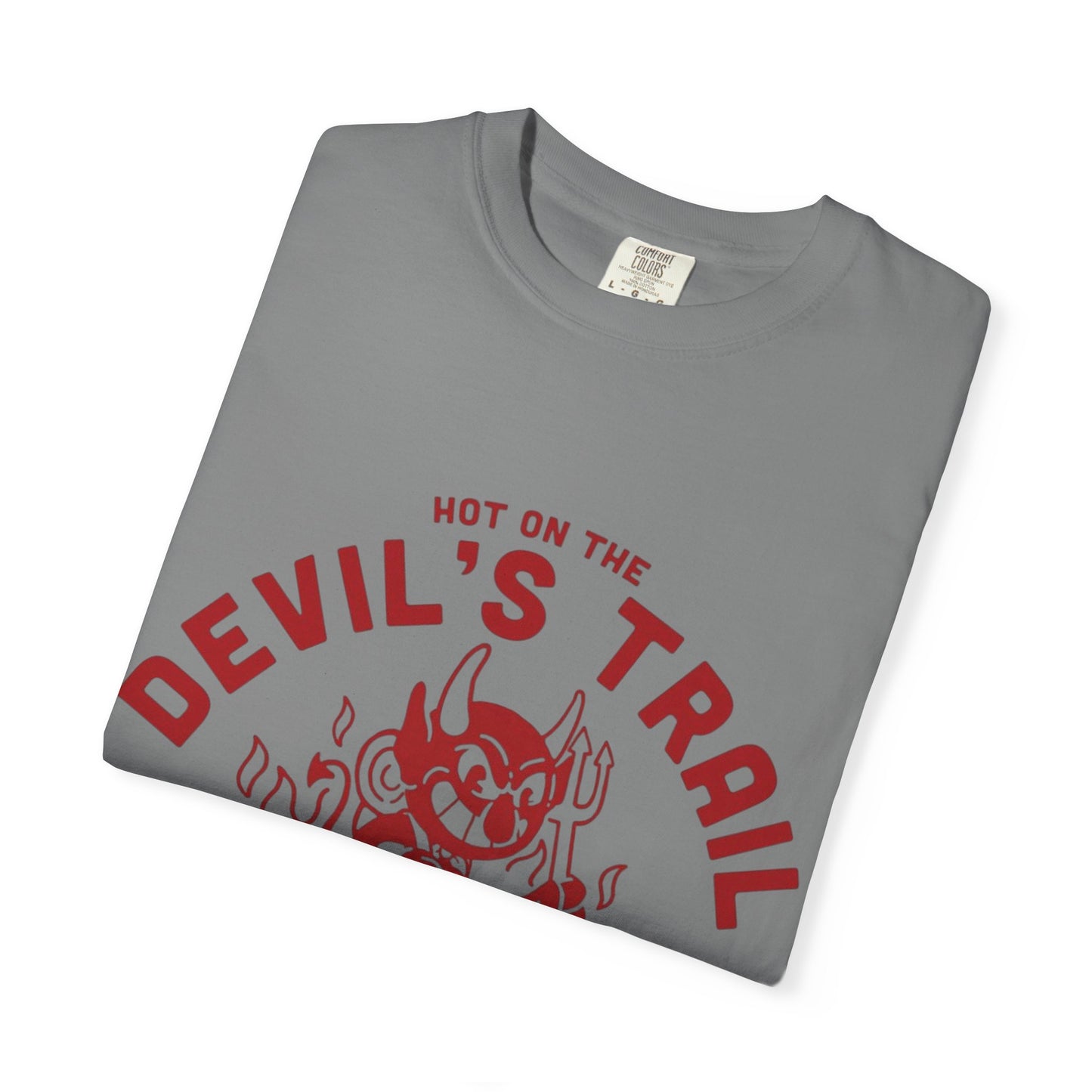 Devil's Trail Graphic T-Shirt — 'Hot on the Devil's Trail' Vintage Devil Tee