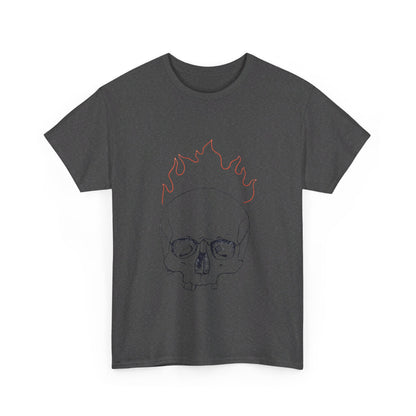 Skull on Fire Cotton Tee