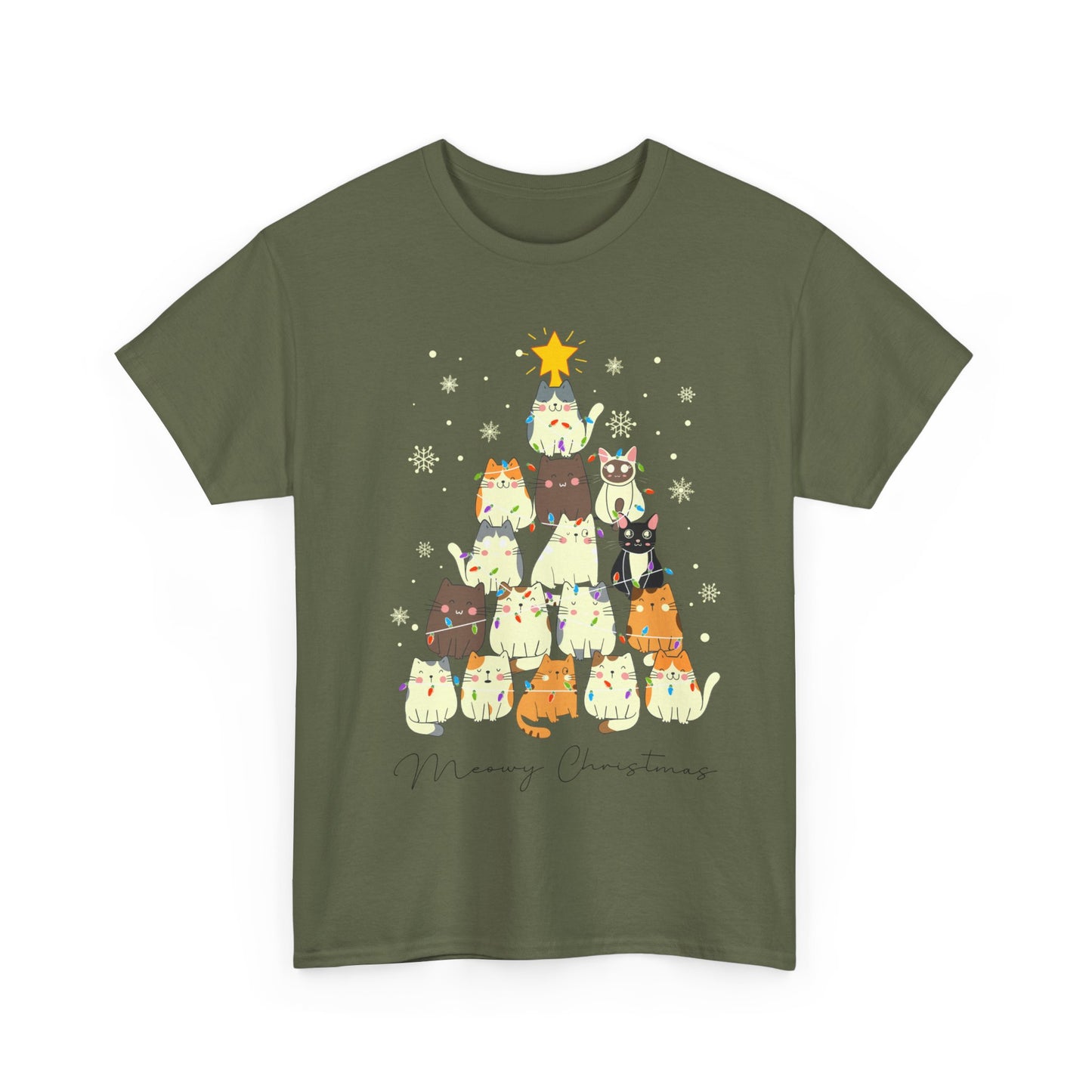 Cat Tee - Meowy Christmas Unisex Tee