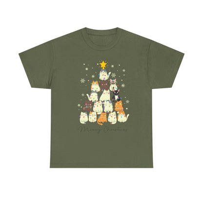Cat Tee - Meowy Christmas Unisex Tee