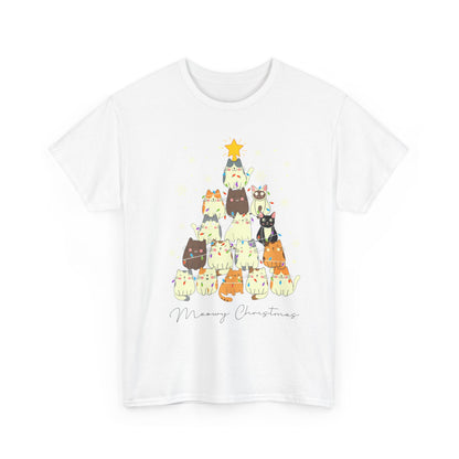 Cat Tee - Meowy Christmas Unisex Tee