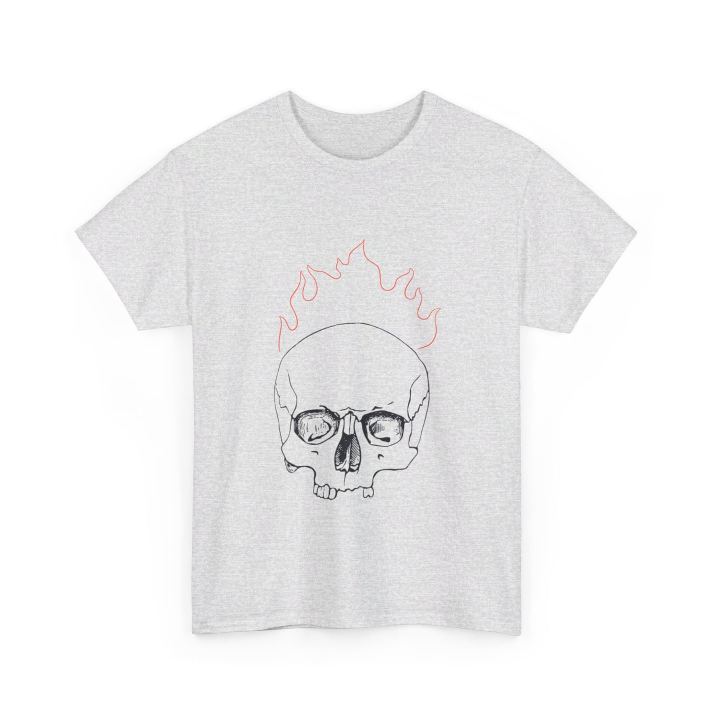 Skull on Fire Cotton Tee