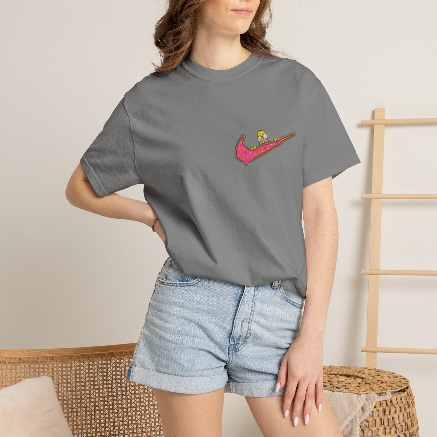 Vintage Skate Swoosh Tee — Cartoon Skateboard Logo T-Shirt
