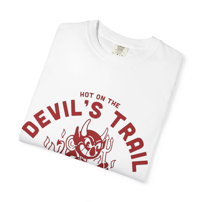 Devil's Trail Graphic T-Shirt — 'Hot on the Devil's Trail' Vintage Devil Tee