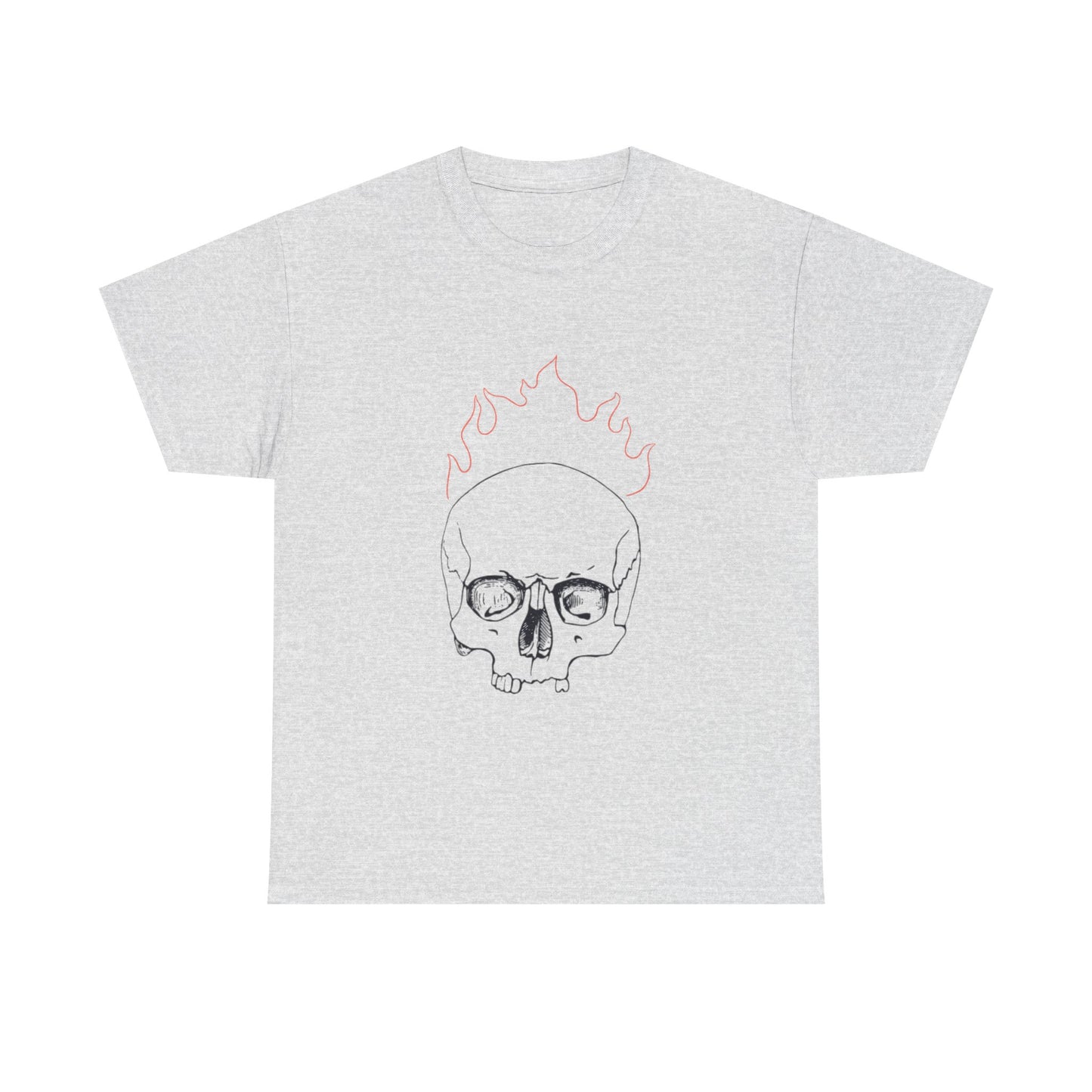 Skull on Fire Cotton Tee