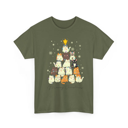 Cat Tee - Meowy Christmas Unisex Tee